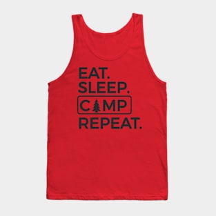 Eat sleep camp repeat Tank Top